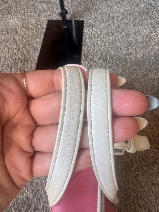 Coach Y2K pink hamptons Leather satchel Bag with White Trim - Picture 4 of 8